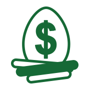 an egg in a nest icon