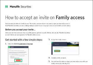 How to accept a Family access invite