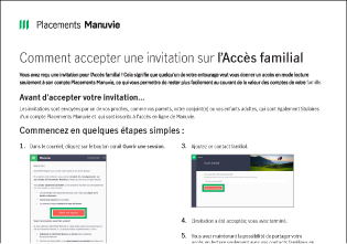 Apprenez comment accepter une invitation sur l’Accès familial