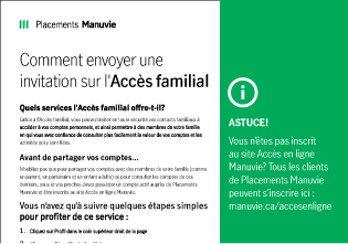 Apprenez comment envoyer une invitation sur l’Accès familial